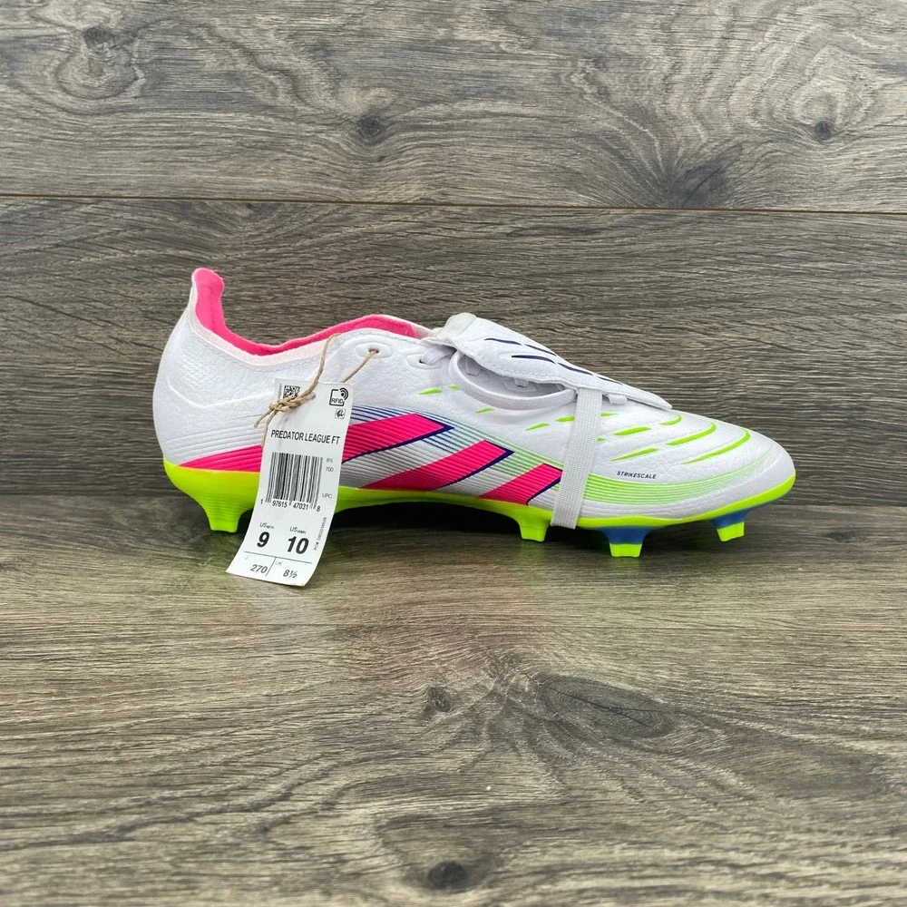 Adidas Predator League FT Soccer Cleats Mens Size 9 White Pink Lemon ID1320